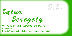 dalma seregely business card